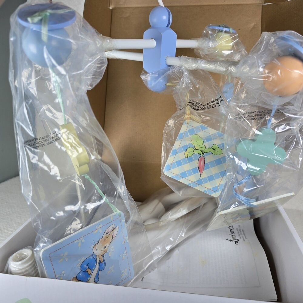 NEW In Box Peter Rabbit Beatrix Potter Musical Crib Mobile Baby Nursery - Picture 3 of 5